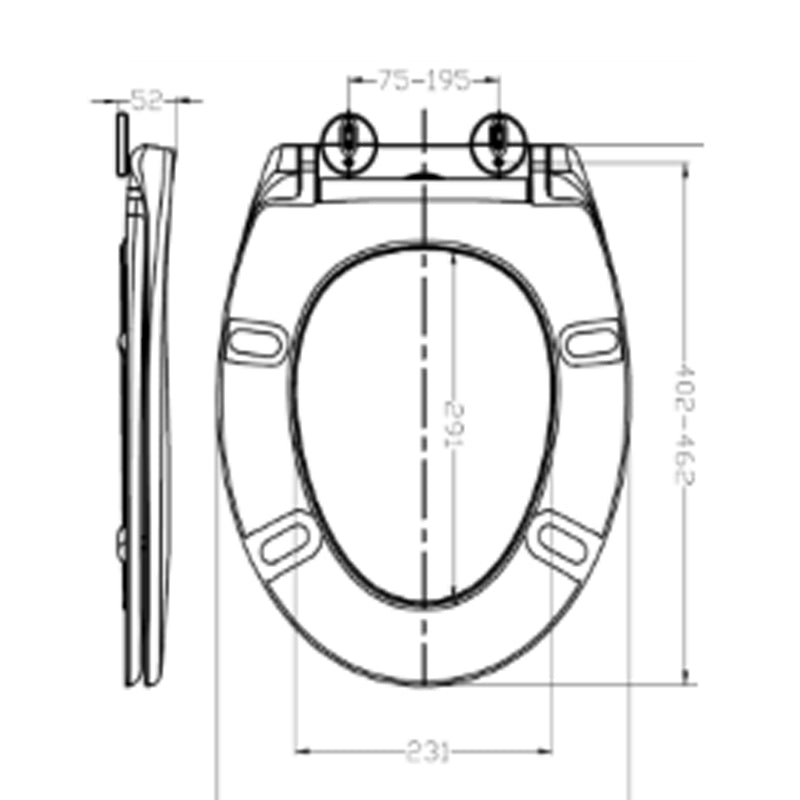 TB Omni Soft Close Toilet Seat Heavy-Duty Duraplastic