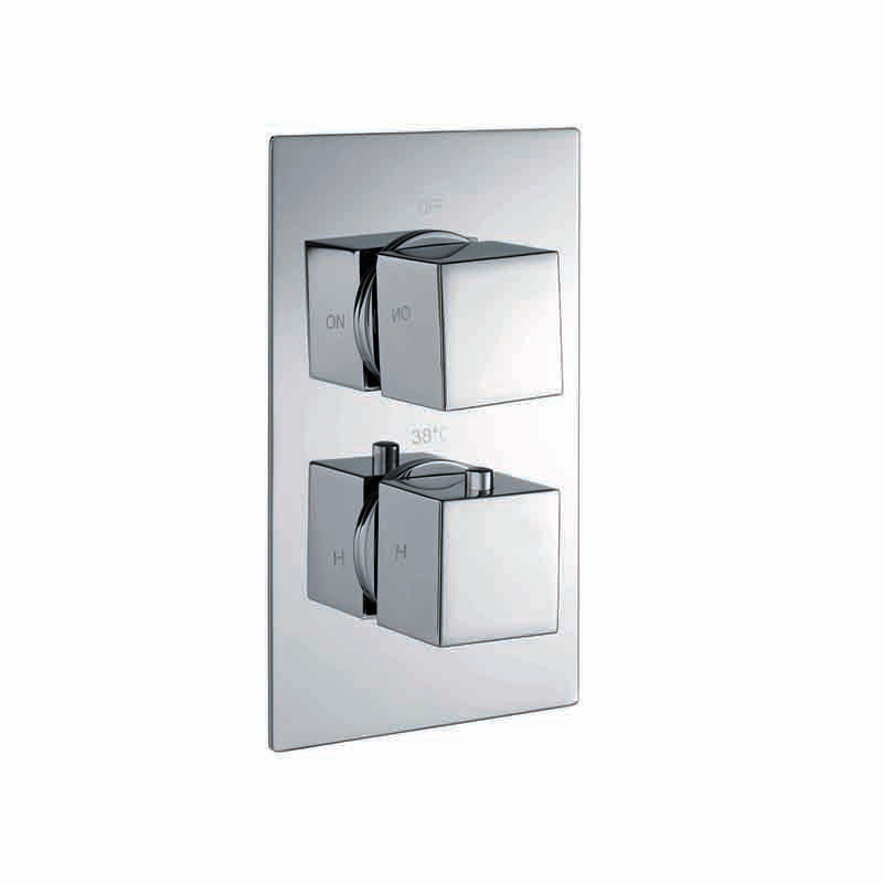 RAK-Showering Single Outlet 2 Handle Thermostatic Shower Valve Minimalist