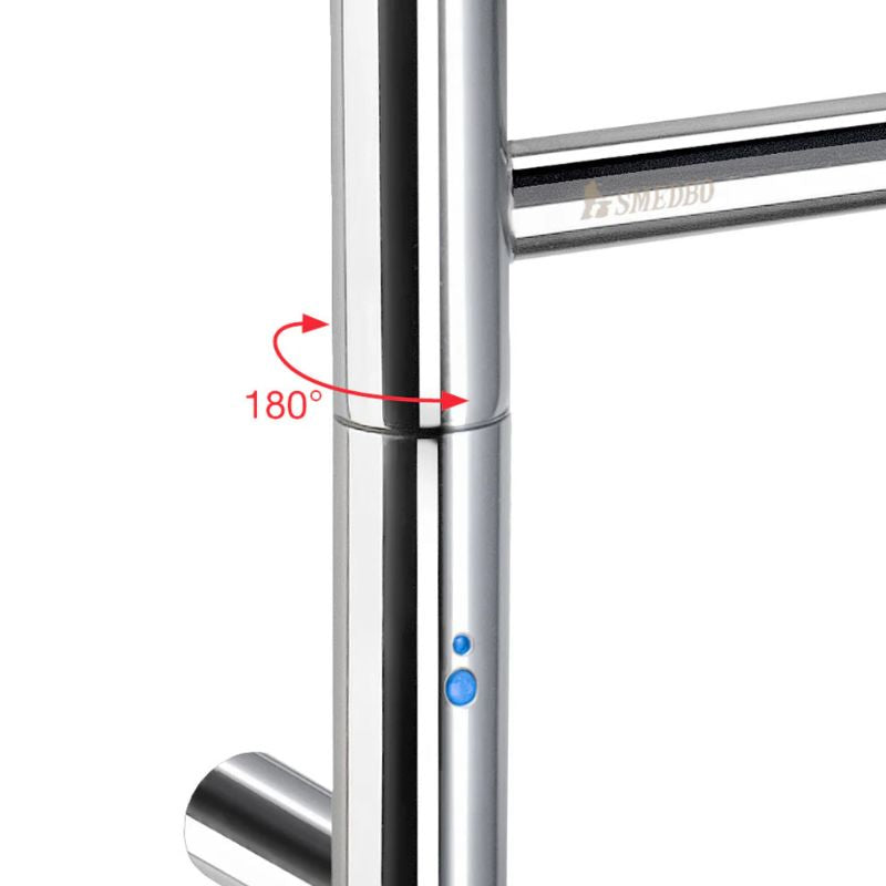 Smedbo DRY 4-Arm Swivel Electric Towel Warmer In Polished Stainless Steel Finish