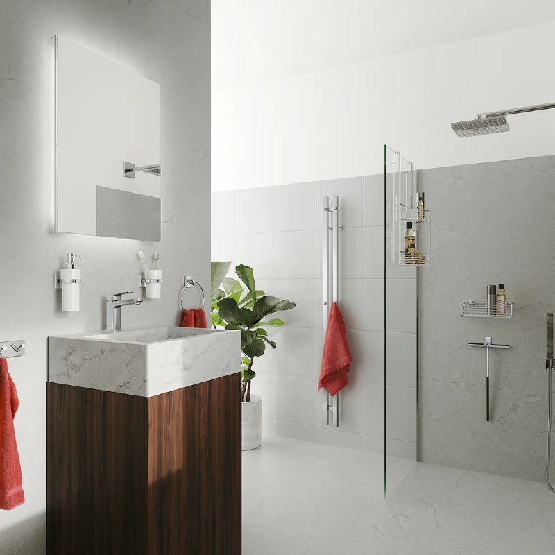 Smedbo DRY Vertical Electric Towel Warmer Polished Stainless Steel