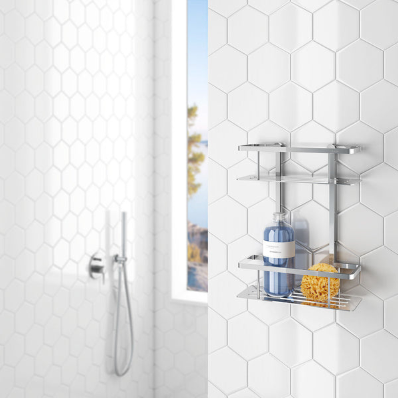 Smedbo SIDELINE Series Double Shower Basket Polished Chrome | 1 Colour
