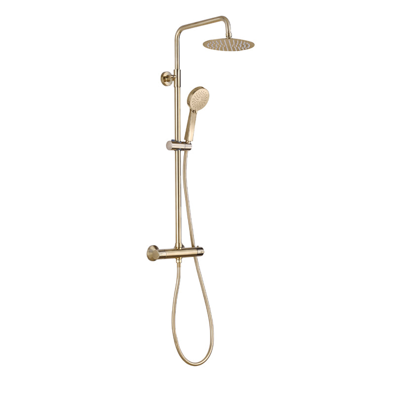 TB Plumb Essentials Round Thermostatic Overhead Shower Kit