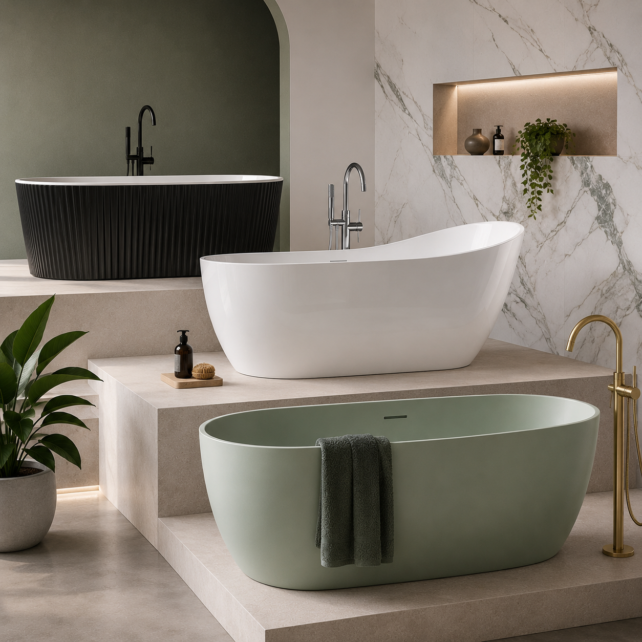 Charlotte Edwards Olympia Free Standing Bath In White