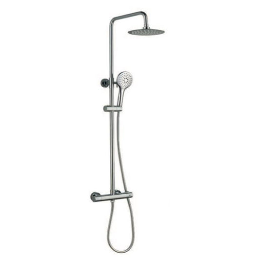 TB Menai Premium Round Thermostatic Overhead Shower Kit Adjustable Riser Rail | 1 Size, 5 Colours