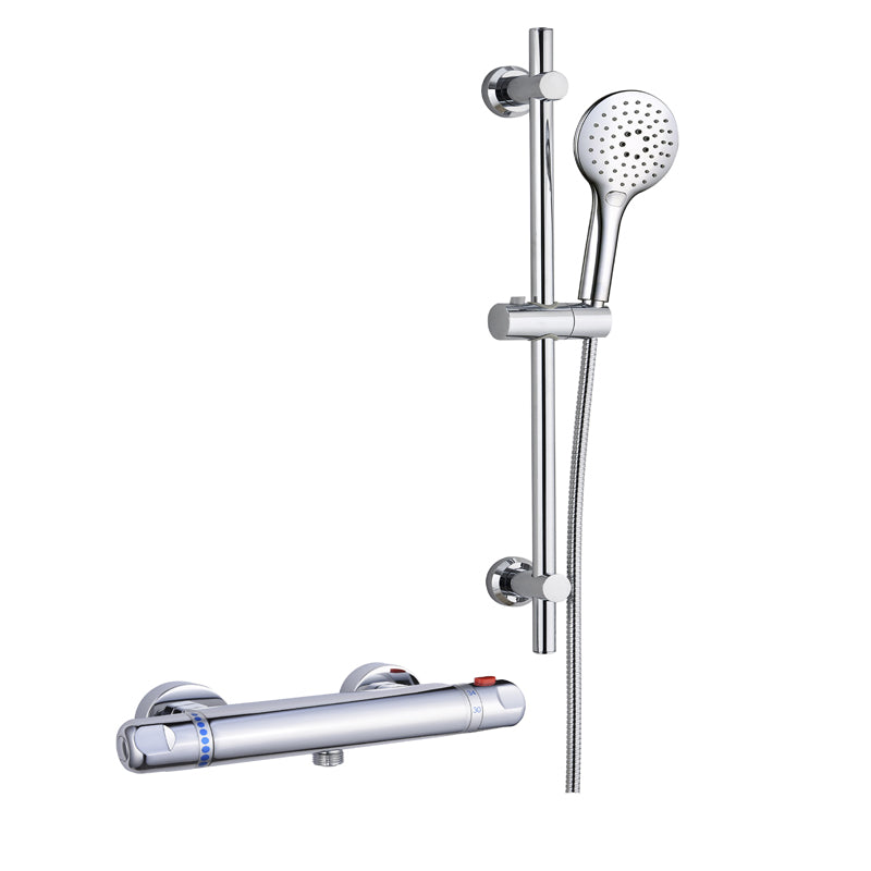 TB Bala Low Pressure High-Flow Riser Kit 3-Mode Push Button Handset