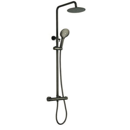 TB Menai Premium Round Thermostatic Overhead Shower Kit Adjustable Riser Rail | 1 Size, 5 Colours