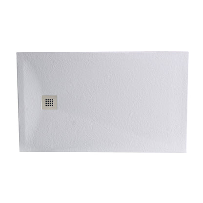 TB Rectangle 35mm Slate White Shower Tray Premium Gelcoat Stone Resin Construction