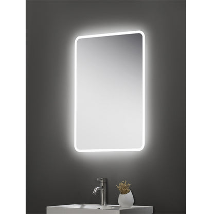 TB Willow Slimline LED Touch Mirror Integrated Shaver Socket