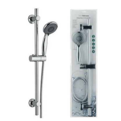 TB 3 Mode Retro Fit Shower Retail, 700mm Adjustable Retro Fit Riser Rail Kit