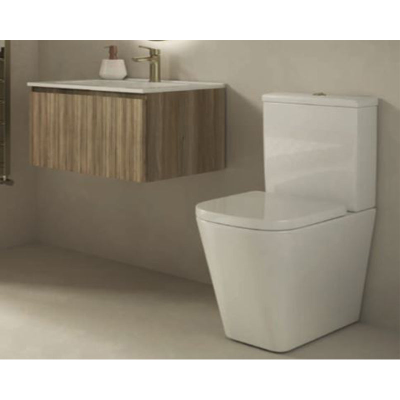 TB Milan Rimless Close Coupled Square Toilet Space Efficient Design