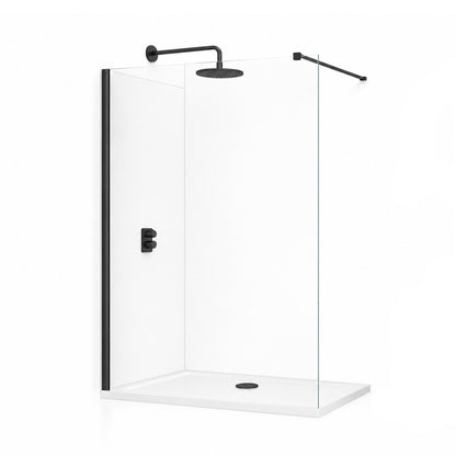 TB TI8 Wetroom Panel Orca Black 8mm Toughened Safety Glass