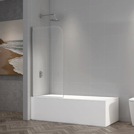 TB TI6 Bath Screen 6mm Toughened Safety Glass with Rise Fall Hinge 