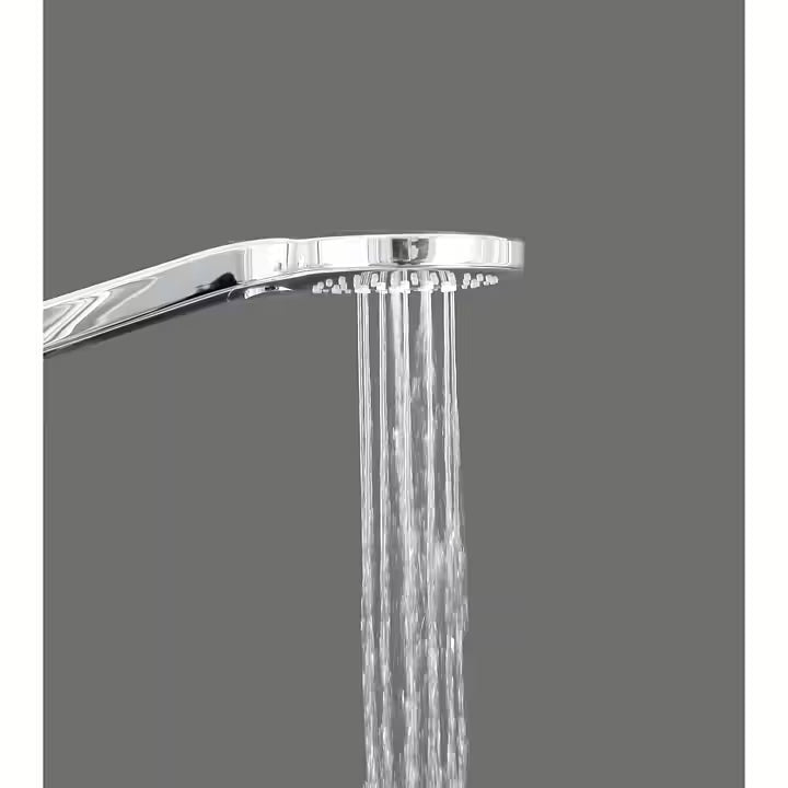 Euroshowers Thermostatic Shower System In Black, Adjustable Rail