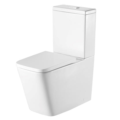 TB Milan Rimless Close Coupled Square Toilet Space Efficient Design