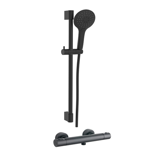 TB Round Thermostatic Bar Valve & 3 Mode Riser Kit Includes Easyfit kit
