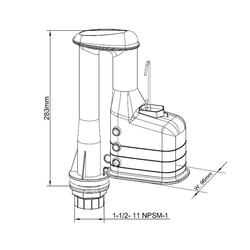 TB Compact Dual Flush Syphon Valve 1.5" Compact Design