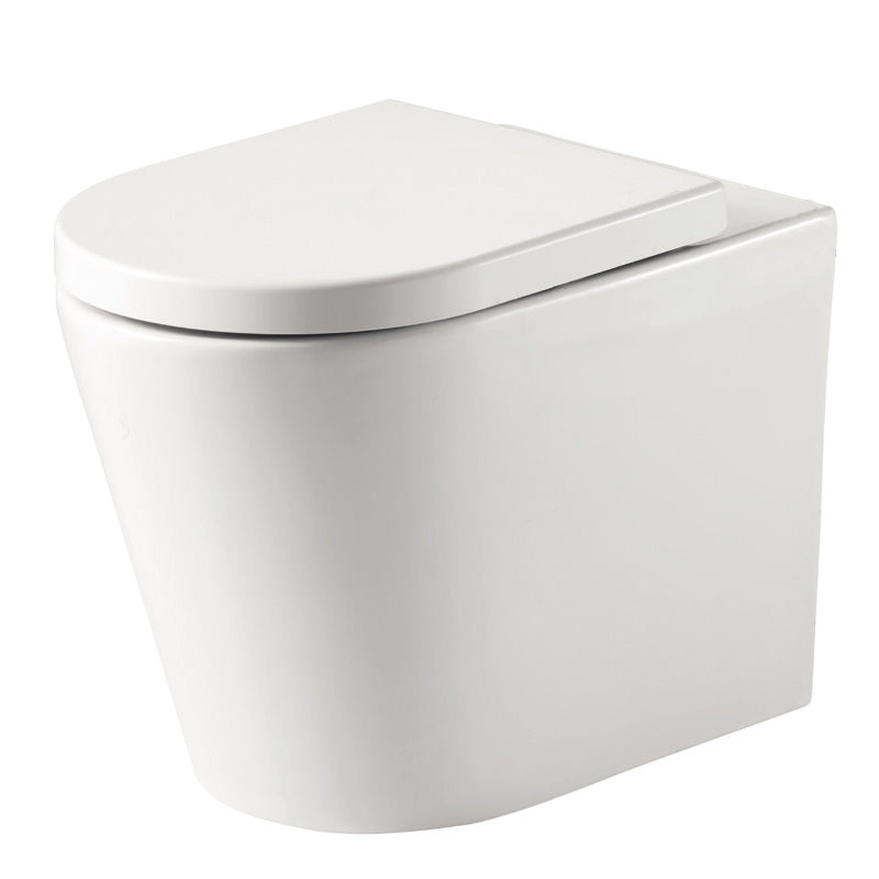 TB Ferrara Plus Rimless Back-to-Wall D Shape Toilet Complete Set