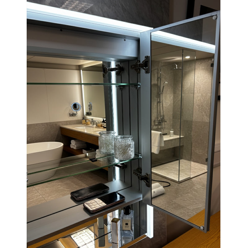 TB Poppy Led Mirror Cabinet with USB, Shaver Socket & Wireless Charging