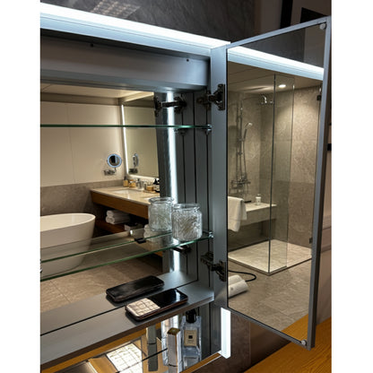 TB Poppy Led Mirror Cabinet with USB, Shaver Socket & Wireless Charging