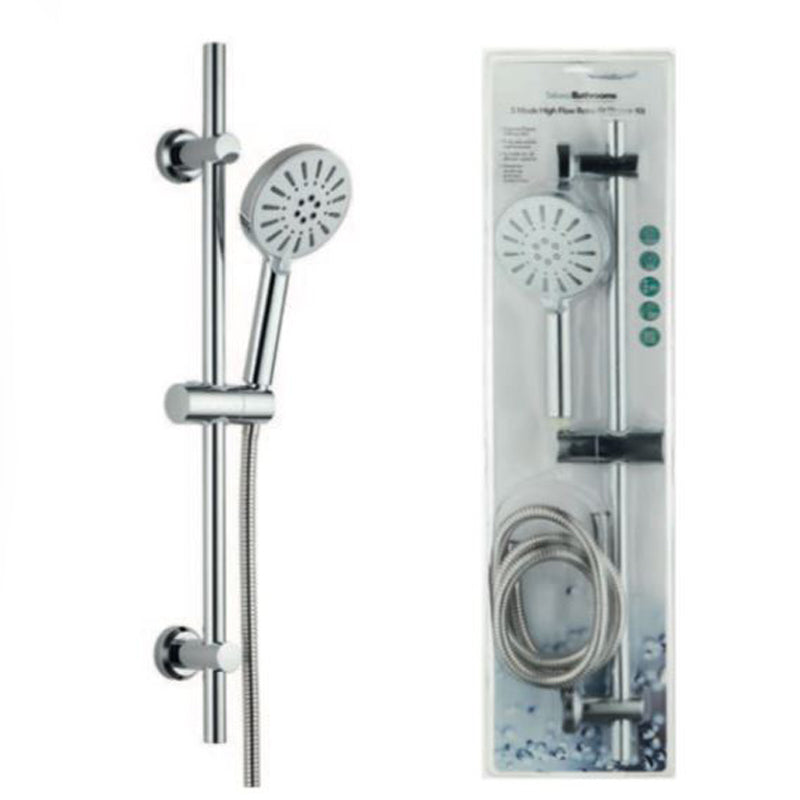 TB 5 Mode High Flow Retro Fit Shower Kit Premium 1.5m Stainless Steel Hose