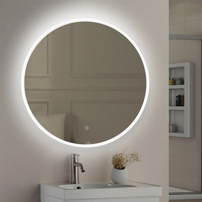 TB Lily Slimline LED Round Touch Mirror Built-in Demister | 3 Sizes