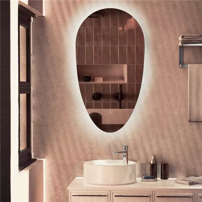 TB Jacob Teardrop LED Touch Mirror with Demist Colour Change Lighting