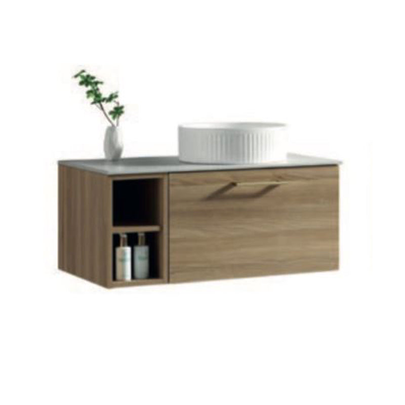 TB Piatta 800mm Wall Hung Vanity Side Storage & Sintered Countertop