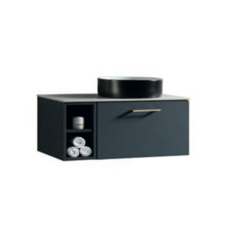 TB Piatta 800mm Wall Hung Vanity Side Storage & Sintered Countertop