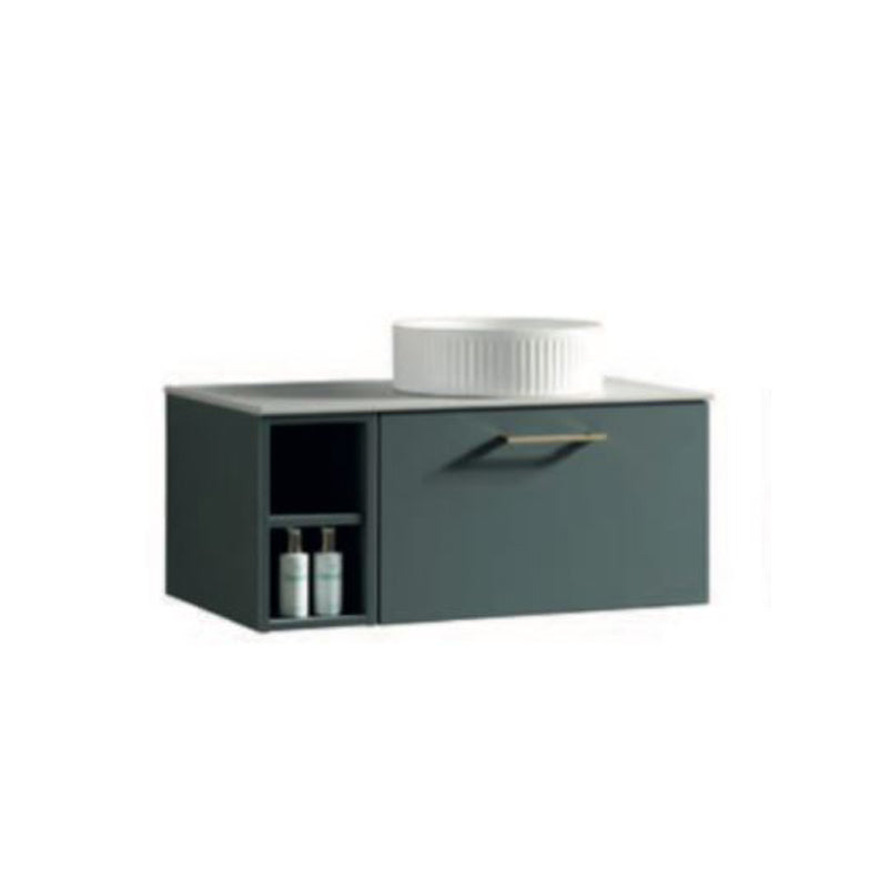 TB Piatta 800mm Wall Hung Vanity Side Storage & Sintered Countertop