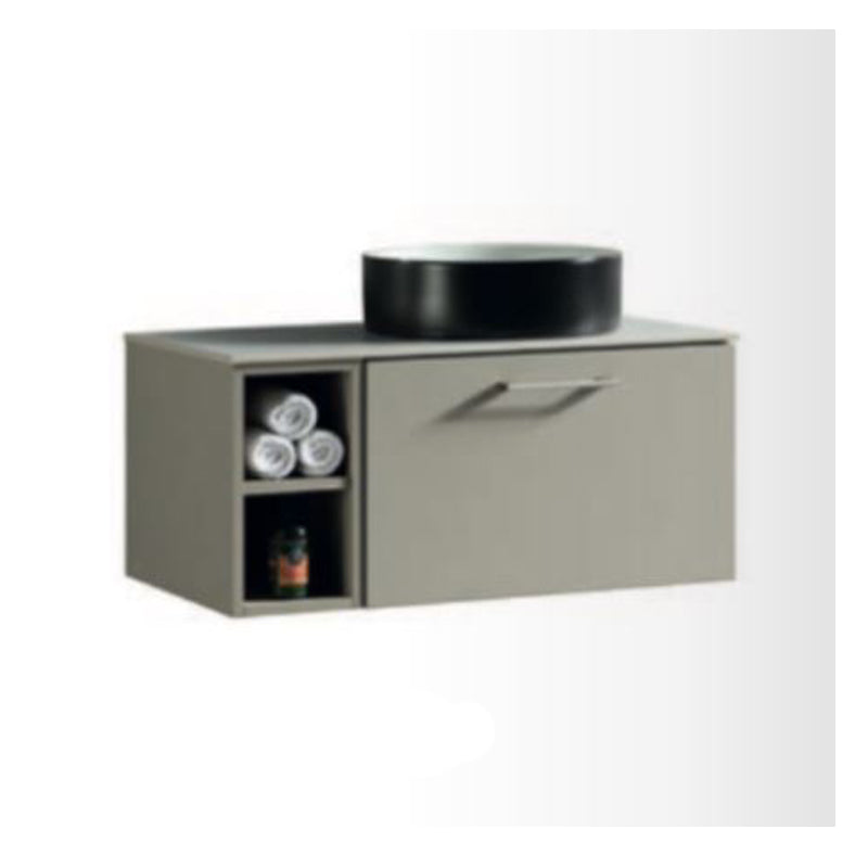 TB Piatta 800mm Wall Hung Vanity Side Storage & Sintered Countertop