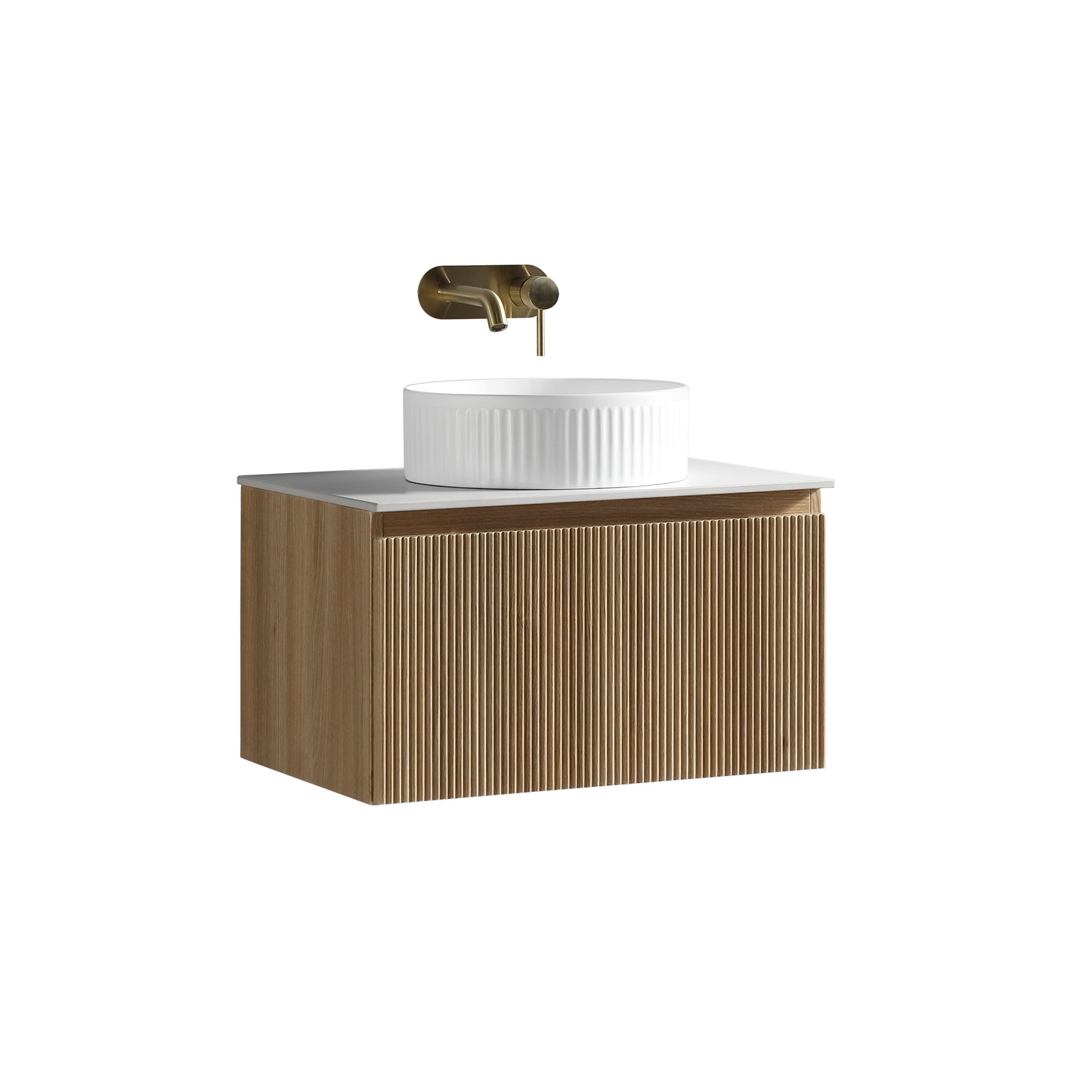 TB Flauto 600mm Wall Hung Vanity w. Sintered Stone Counter Top