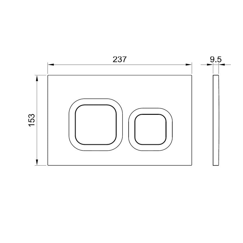 TB Flush Button Plates Reliable Push Button Operation | 1 Size, 4 Colours