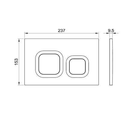 TB Flush Button Plates Reliable Push Button Operation | 1 Size, 4 Colours