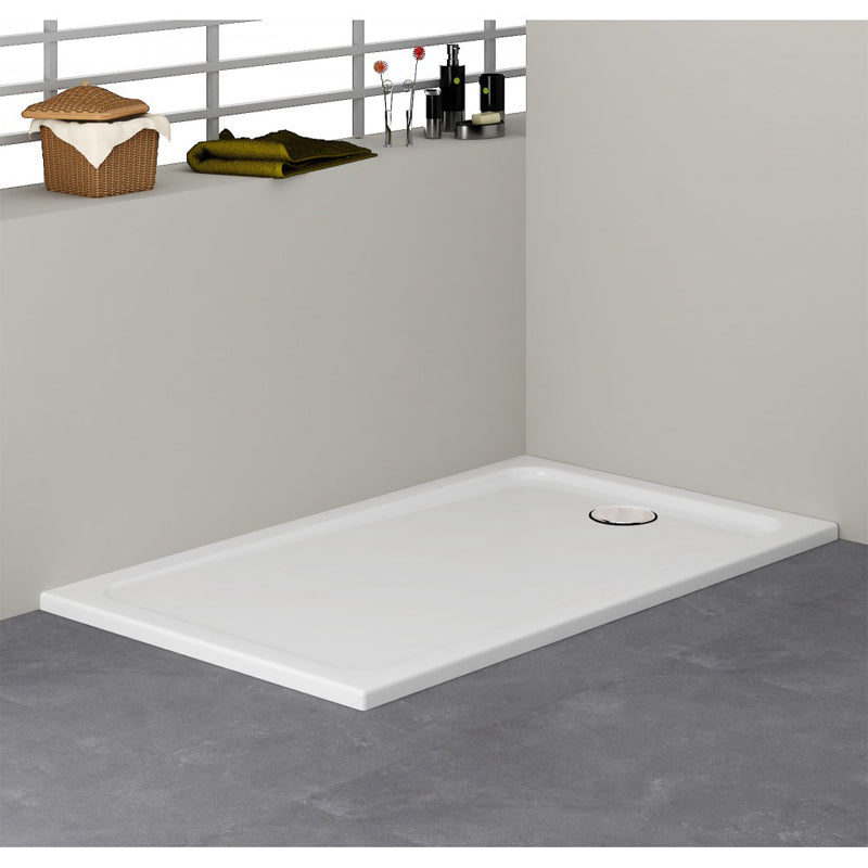 TB Rectangle 30mm Low Profile Shower Tray Gelcoat Stone Resin Construction