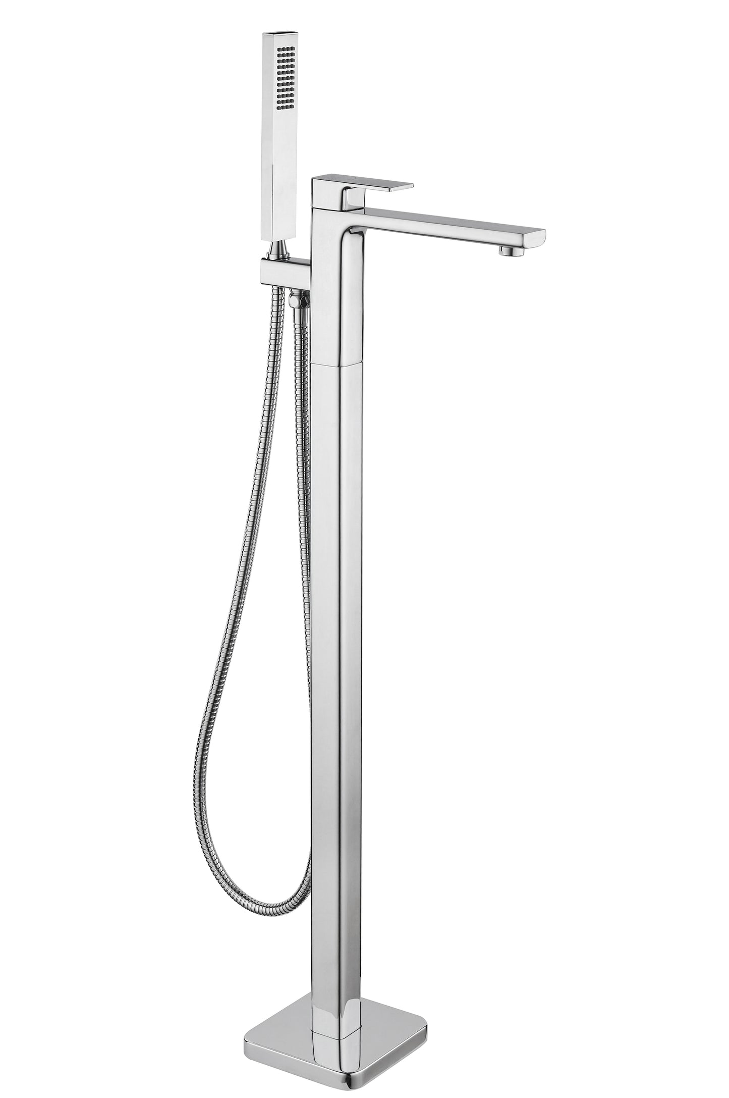 TB+ Quadrado Square Freestanding Bath Tap with Shower Mixer