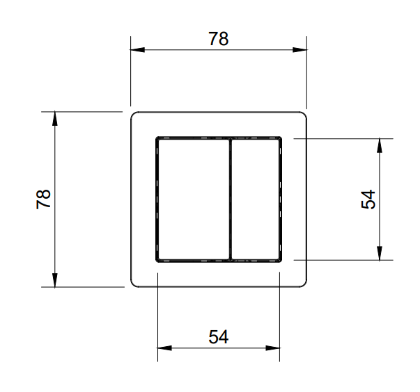 TB 78mm Push Button for Plumb Essentials Concealed Cistern for 6201