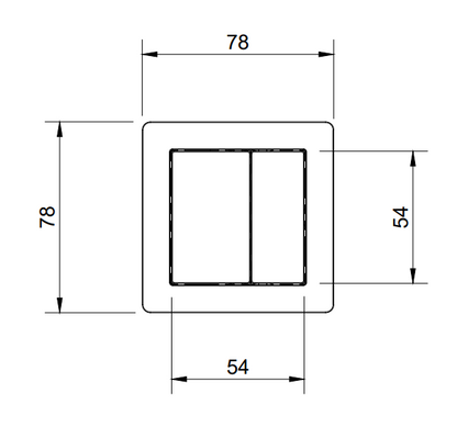 TB 78mm Push Button for Plumb Essentials Concealed Cistern for 6201