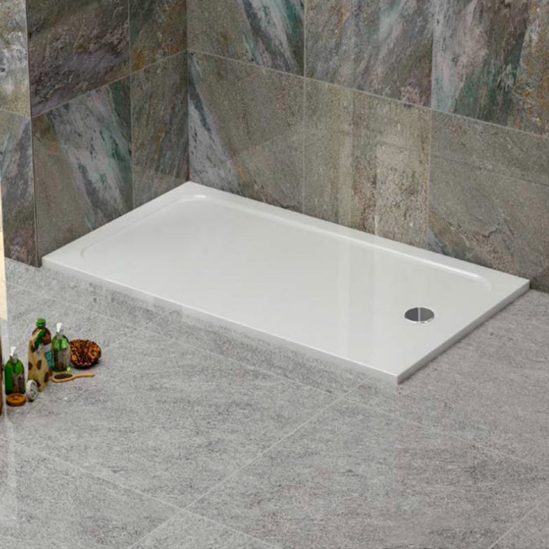 TB Rectangle 30mm Low Profile Shower Tray Gelcoat Stone Resin Construction