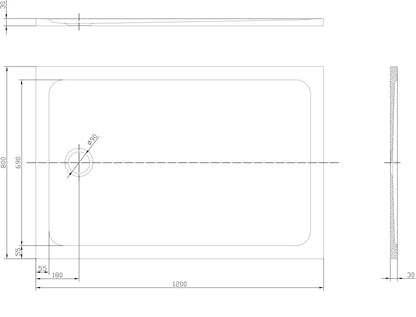 TB Shower Trays Stylish and Sleek 30mm Low Profile | 1 Colour, 26 Sizes, 5 Shapes