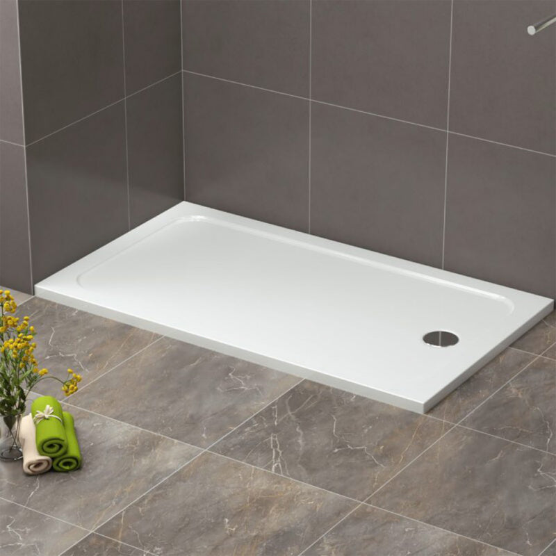 TB Rectangle 30mm Low Profile Shower Tray Gelcoat Stone Resin Construction