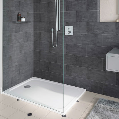 TB Rectangle 30mm Low Profile Shower Tray Gelcoat Stone Resin Construction