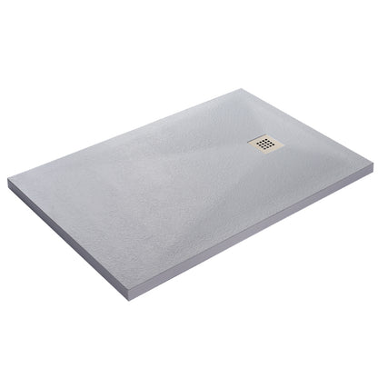 TB Rectangle 35mm Slate White Shower Tray Premium Gelcoat Stone Resin Construction