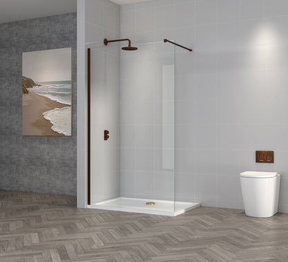 TB TI8 Wetroom Panel 8mm Toughened Safety Glass | 1 Colour, 6 Sizes