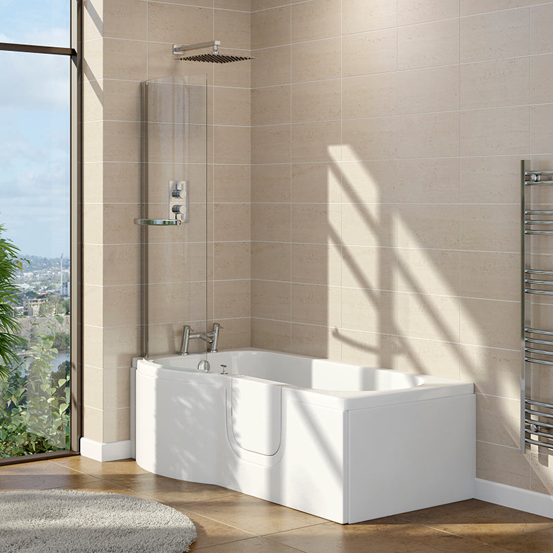 Calypso Walk-In Bath with Screen & Low Threshold Door