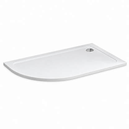 TB Left Offset Quad 30mm Low Profile Shower Tray Reinforced Resin Construction