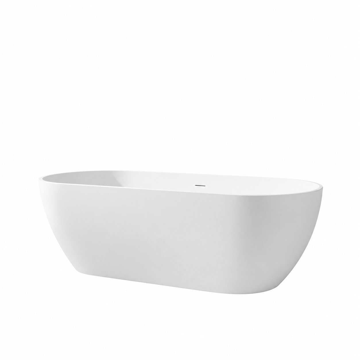 TB Amalfi Gloss White Freestanding Bath Included White Waste