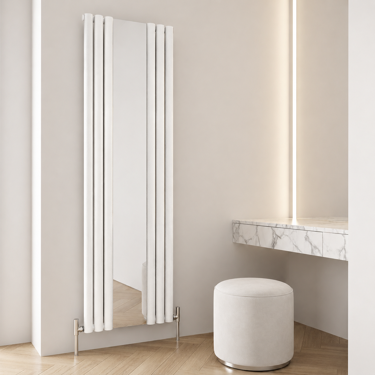 Carisa Tallis Mirror Premium Vertical Aluminium Radiator