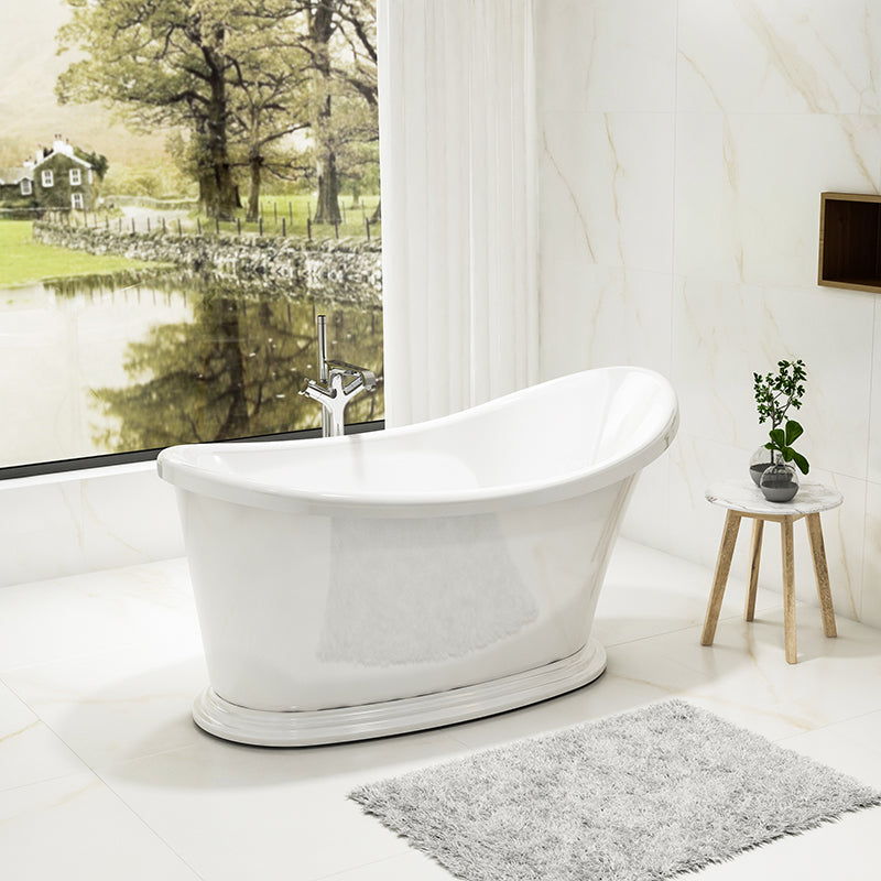 Charlotte Edwards Ersa Traditional Roll Top Slipper Bath Single Ended In White
