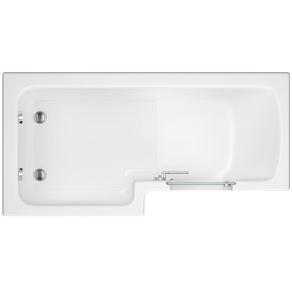 Mantaleda Larimar L-Shaped Walk-In Bath with Screen Left & Right Hand In White
