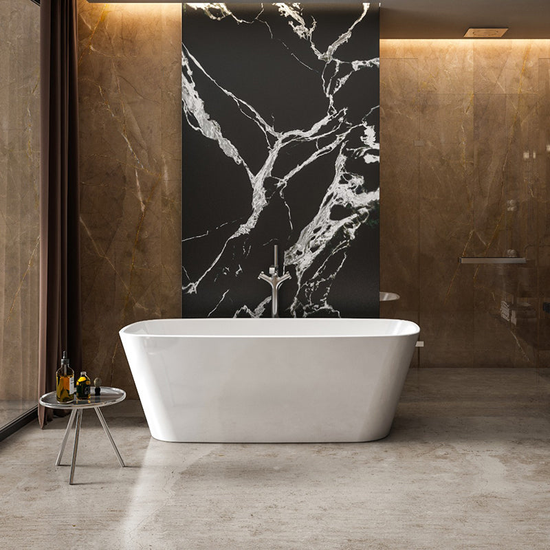 Charlotte Edwards Mimas Contemporary Double Ended Freestanding Bath In Gloss White